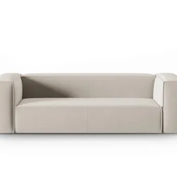 Canapea 4 locuri, Mackay, Cosmopolitan Design, 230x94x73 cm, catifea, bej deschis imagine