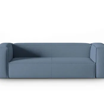 Canapea 4 locuri, Mackay, Cosmopolitan Design, 230x94x73 cm, catifea tricotata, albastru jeans imagine