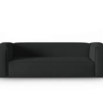 Canapea 4 locuri, Mackay, Cosmopolitan Design, 230x94x73 cm, catifea tricotata, antracit imagine
