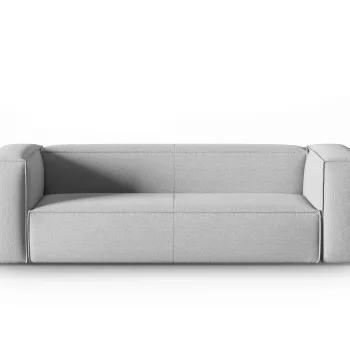 Canapea 4 locuri, Mackay, Cosmopolitan Design, 230x94x73 cm, catifea tricotata, gri imagine