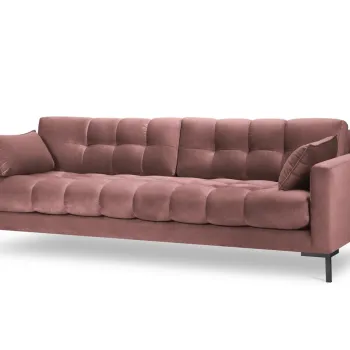 Canapea 4 locuri, Mamaia, Micadoni Home, BL, 217x92x75 cm, catifea, roz imagine