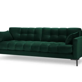 Canapea 4 locuri, Mamaia, Micadoni Home, BL, 217x92x75 cm, catifea, verde bottle imagine