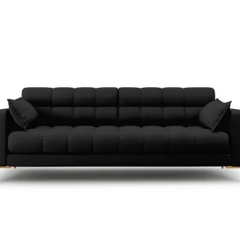 Canapea 4 locuri, Mamaia, Micadoni Home, GL, 217x92x75 cm, tesatura tip twill, negru imagine