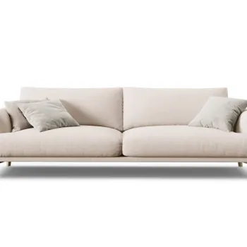 Canapea 4 locuri, Naomi, Micadoni Home, 230x95x75 cm, tesatura structurata, bej imagine