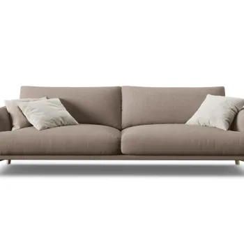Canapea 4 locuri, Naomi, Micadoni Home, 230x95x75 cm, tesatura structurata, cappuccino imagine