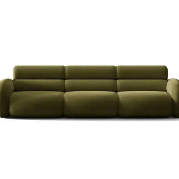 Canapea 4 locuri, Neo, Micadoni Home, 305x100x83 cm, tesatura Boucle, verde oliv inchis imagine