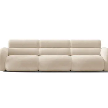 Canapea 4 locuri, Neo, Micadoni Home, 305x100x83 cm, tesatura Chenille, bej deschis imagine