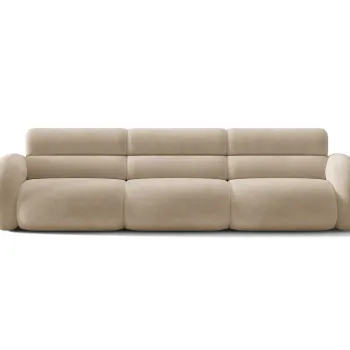 Canapea 4 locuri, Neo, Micadoni Home, 305x100x83 cm, tesatura Chenille, bej inchis imagine
