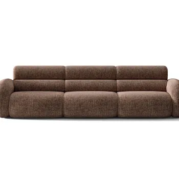 Canapea 4 locuri, Neo, Micadoni Home, 305x100x83 cm, tesatura Chenille Silencio, maro imagine