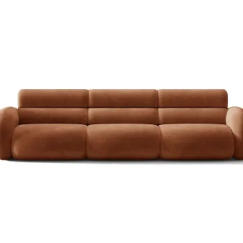 Canapea 4 locuri, Neo, Micadoni Home, 305x100x83 cm, tesatura Chenille, teracota imagine