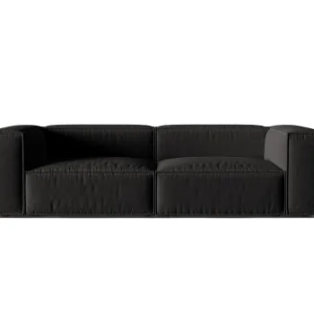 Canapea 4 locuri, Nuria-215, Micadoni Home, 250x110x72 cm, tesatura structurata chenille, negru imagine