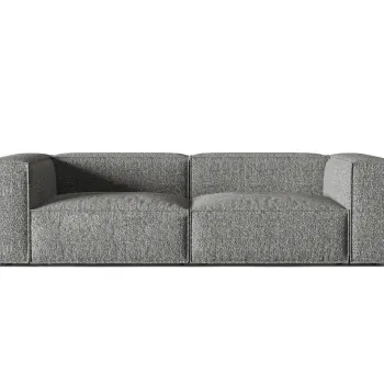Canapea 4 locuri, Nuria-260, Micadoni Home, 250x110x72 cm, tesatura boucle, grafit imagine