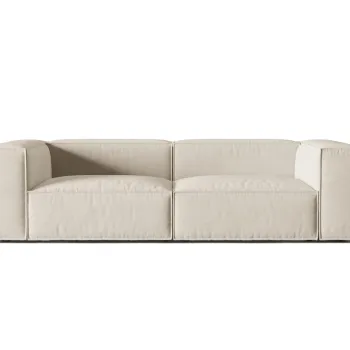 Canapea 4 locuri, Nuria-88, Micadoni Home, 250x110x72 cm, catifea, bej imagine