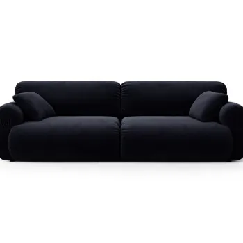 Canapea 4 locuri, Ophelia, Micadoni Home, 257x100x84 cm, catifea, albastru regal imagine
