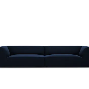 Canapea 4 locuri, Ruby, Micadoni Home, BL, 302x93x69 cm, catifea, albastru regal imagine