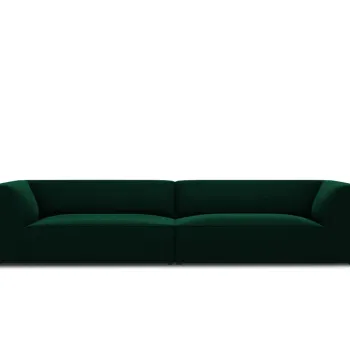 Canapea 4 locuri, Ruby, Micadoni Home, BL, 302x93x69 cm, catifea, verde bottle imagine