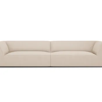 Canapea 4 locuri, Ruby, Micadoni Home, BL, 302x93x69 cm, poliester, bej imagine