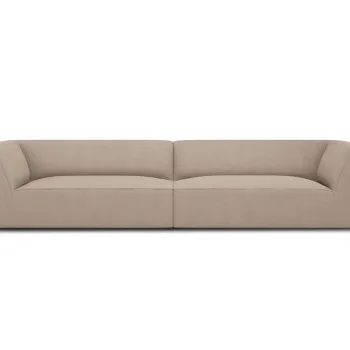 Canapea 4 locuri, Ruby, Micadoni Home, BL, 302x93x69 cm, poliester, bej inchis imagine