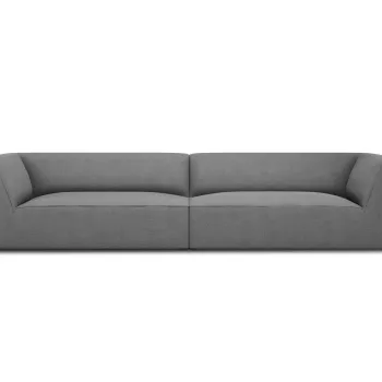 Canapea 4 locuri, Ruby, Micadoni Home, BL, 302x93x69 cm, poliester, gri imagine