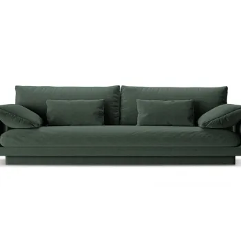Canapea 4 locuri, Torino-211, Micadoni Home, 250x103x83 cm, tesatura structurata chenille, verde muschi imagine