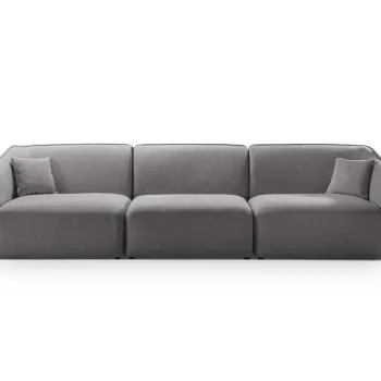 Canapea 5 locuri, Hailey, Micadoni Home, 292x102x79 cm, tesatura boucle, caramiziu imagine