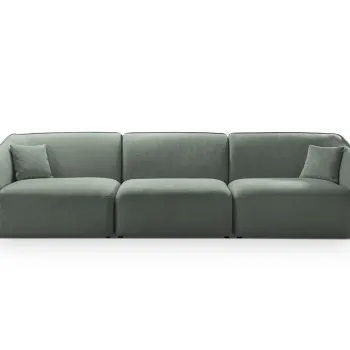 Canapea 5 locuri, Hailey, Micadoni Home, 292x102x79 cm, tesatura boucle, grafit imagine