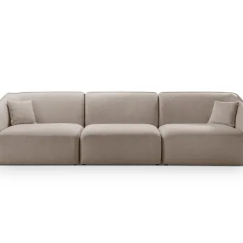 Canapea 5 locuri, Hailey, Micadoni Home, 292x102x79 cm, tesatura boucle, verde menta imagine