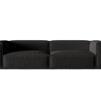 Canapea 5 locuri, Nuria-215, Micadoni Home, 290x110x72 cm, tesatura structurata chenille, negru imagine