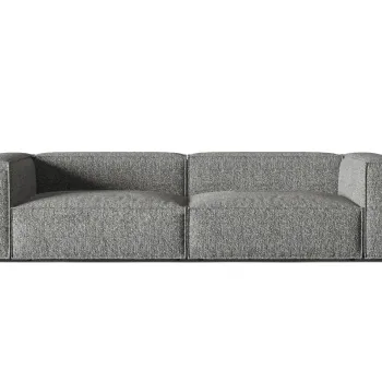 Canapea 5 locuri, Nuria-260, Micadoni Home, 290x110x72 cm, tesatura boucle, grafit imagine