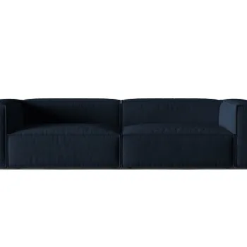 Canapea 5 locuri, Nuria-88, Micadoni Home, 290x110x72 cm, catifea, albastru inchis imagine