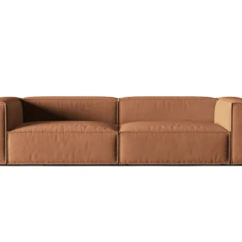 Canapea 5 locuri, Nuria-88, Micadoni Home, 290x110x72 cm, catifea, miere imagine