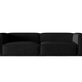 Canapea 5 locuri, Nuria-88, Micadoni Home, 290x110x72 cm, catifea, negru imagine