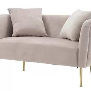 Canapea Bucarest, Mauro Ferretti, 127x74x71 cm, catifea, gri imagine