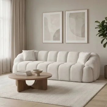 Canapea cu 4 locuri, Atelier del Sofa, 752EST2301, PAL ACOPERIT CU CARPEN/MELAMINAT, Alb imagine