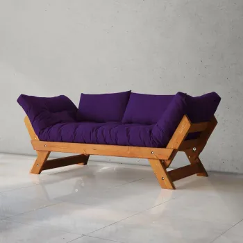 Canapea de gradina cu 2 locuri, Hanah Home, CPT8127-210, Tec / Mov imagine