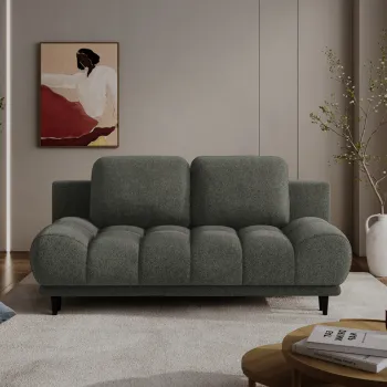 Canapea extensibila 2 locuri ELTAP, Guavio, 210x77x97 cm, lemn/poliester, verde olive imagine