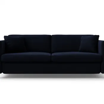 Canapea extensibila 2 locuri, Gloria, Micadoni Home, 186x102x88 cm, catifea, albastru regal imagine