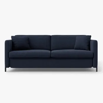 Canapea extensibila 2 locuri, Gloria, Micadoni Home, 186x102x88 cm, tesatura structurata, albastru imagine