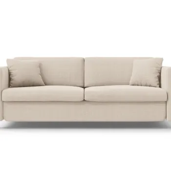 Canapea extensibila 2 locuri, Gloria, Micadoni Home, 186x102x88 cm, tesatura structurata, bej imagine
