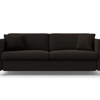 Canapea extensibila 2 locuri, Gloria, Micadoni Home, 186x102x88 cm, tesatura structurata, gri inchis imagine
