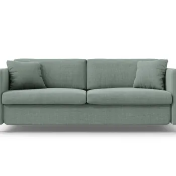 Canapea extensibila 2 locuri, Gloria, Micadoni Home, 186x102x88 cm, tesatura structurata, verde menta imagine