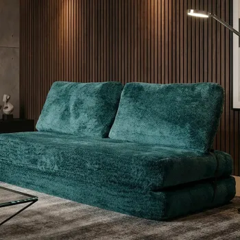 Canapea extensibila 2 locuri, Mauro Ferretti, Faster, 150x100x80 cm, ambalata vidata, poliester/burete, turcoaz imagine