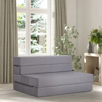 Canapea extensibila 2 locuri, Salida, 363SLD1127, Poliester, Gri imagine