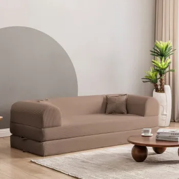 Canapea extensibila 3 locuri, Atelier del Sofa, 118FVL1304, MATERIAL TEXTIL CU NERVURI, Bej imagine