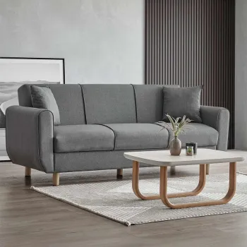 Canapea extensibila 3 locuri, Atelier del Sofa, 218NVD1106, Gri inchis imagine