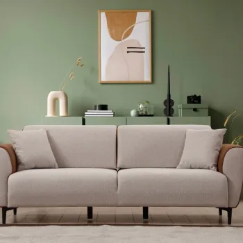 Canapea extensibila 3 locuri, Atelier del Sofa, 560ARE2228, Bej / Scortisoara imagine