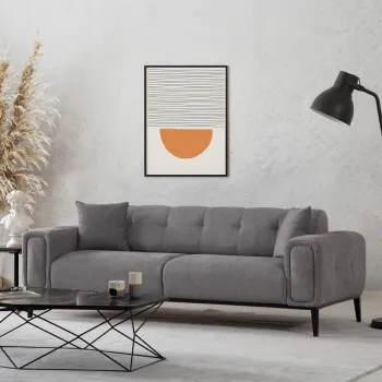 Canapea extensibila 3 locuri, Atelier del Sofa, 560ARE2359, Gri deschis imagine