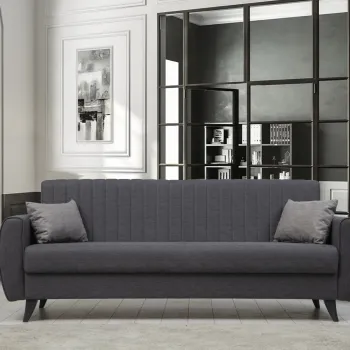 Canapea extensibila 3 locuri, Atelier del Sofa, 730MST1204, Gri inchis imagine