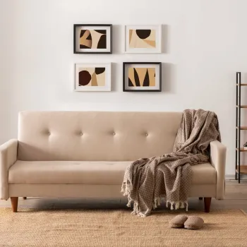 Canapea extensibila 3 locuri, Atelier del Sofa, 859FTN2811, Crem imagine