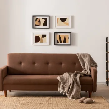 Canapea extensibila 3 locuri, Atelier del Sofa, 859FTN2812, Maro imagine